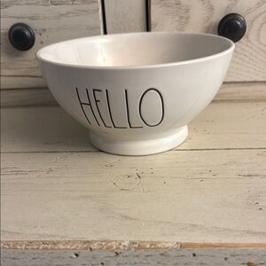 Rae Dunn HELLO White Bowl